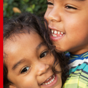 Boy and girl hugging, blog header