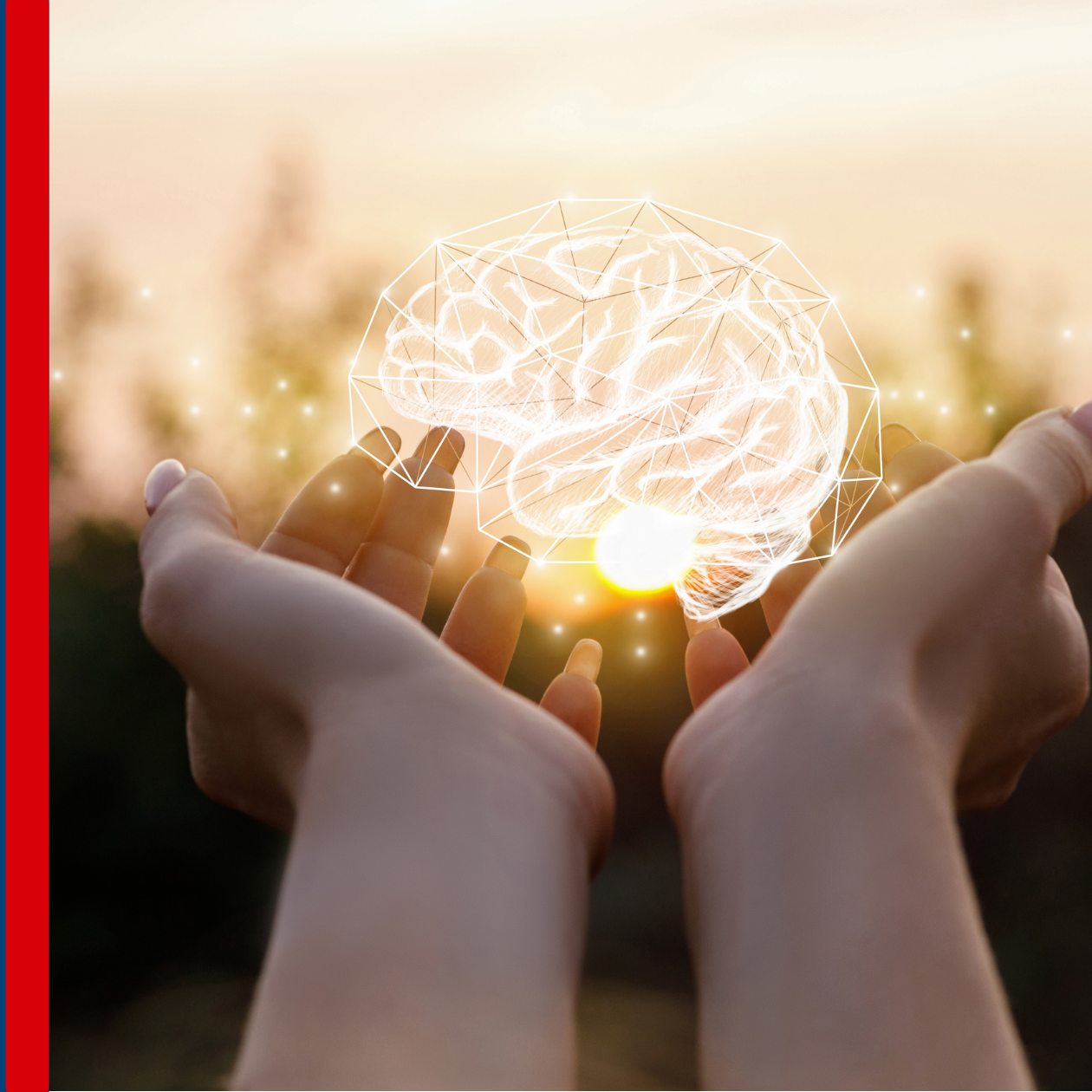 illuminated brain drawing, blog header