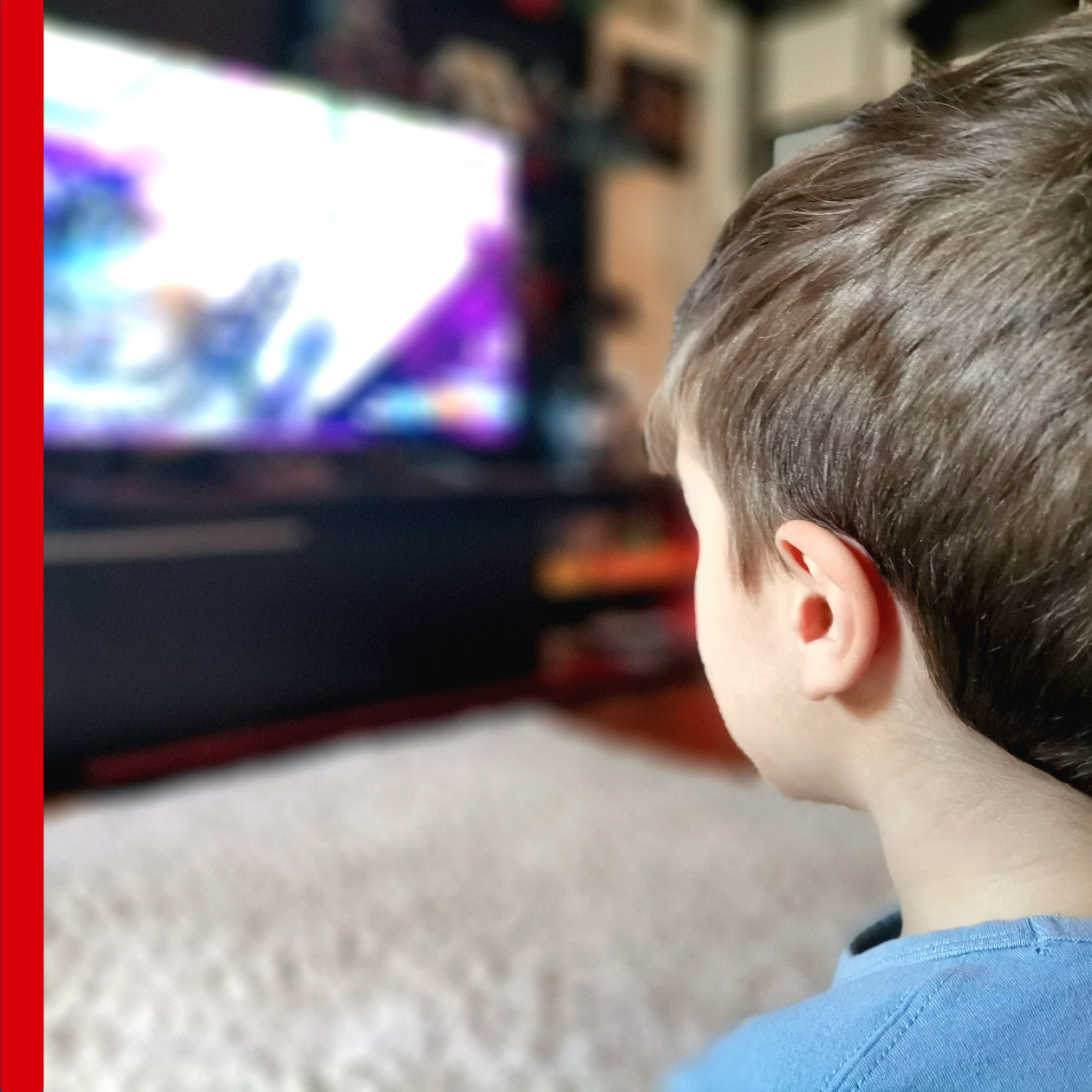 Child watching TV