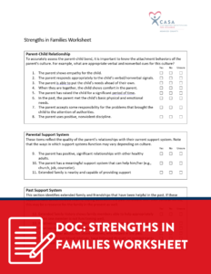 strengths in families worksheet