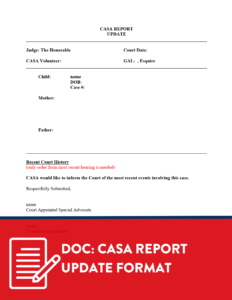 CASA report update format