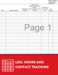 Hours and contact tracking log